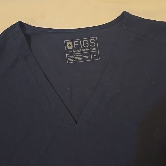 Figs Casma Short Top Navy Blue Size XL - Picture 2 of 7